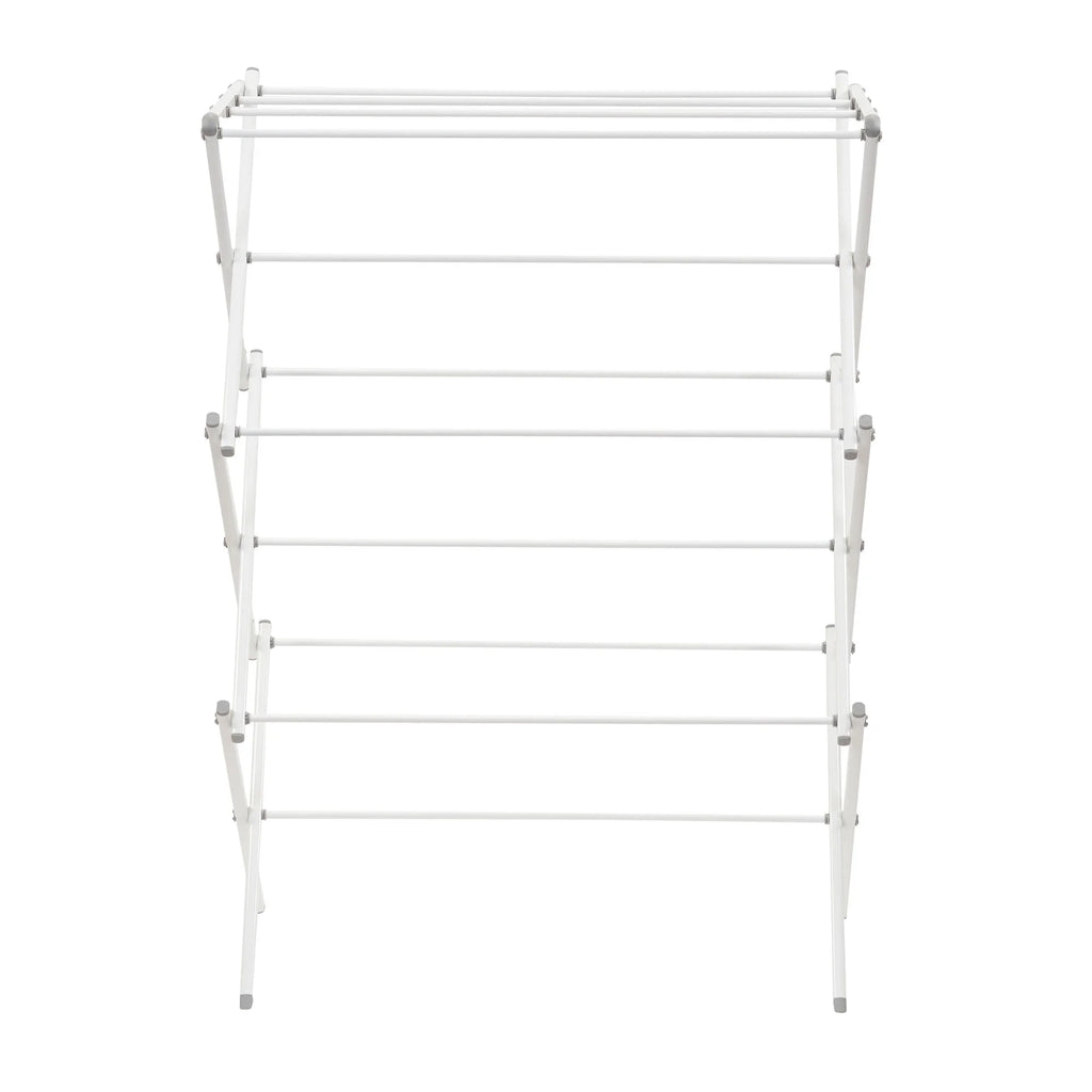 White Collapsible Metal Clothes Drying Rack U9929