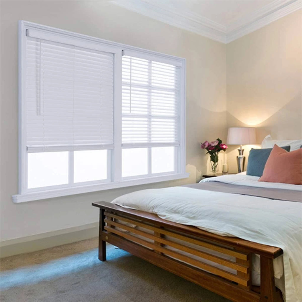 2in. Cordless Faux Wood Blinds White J6670