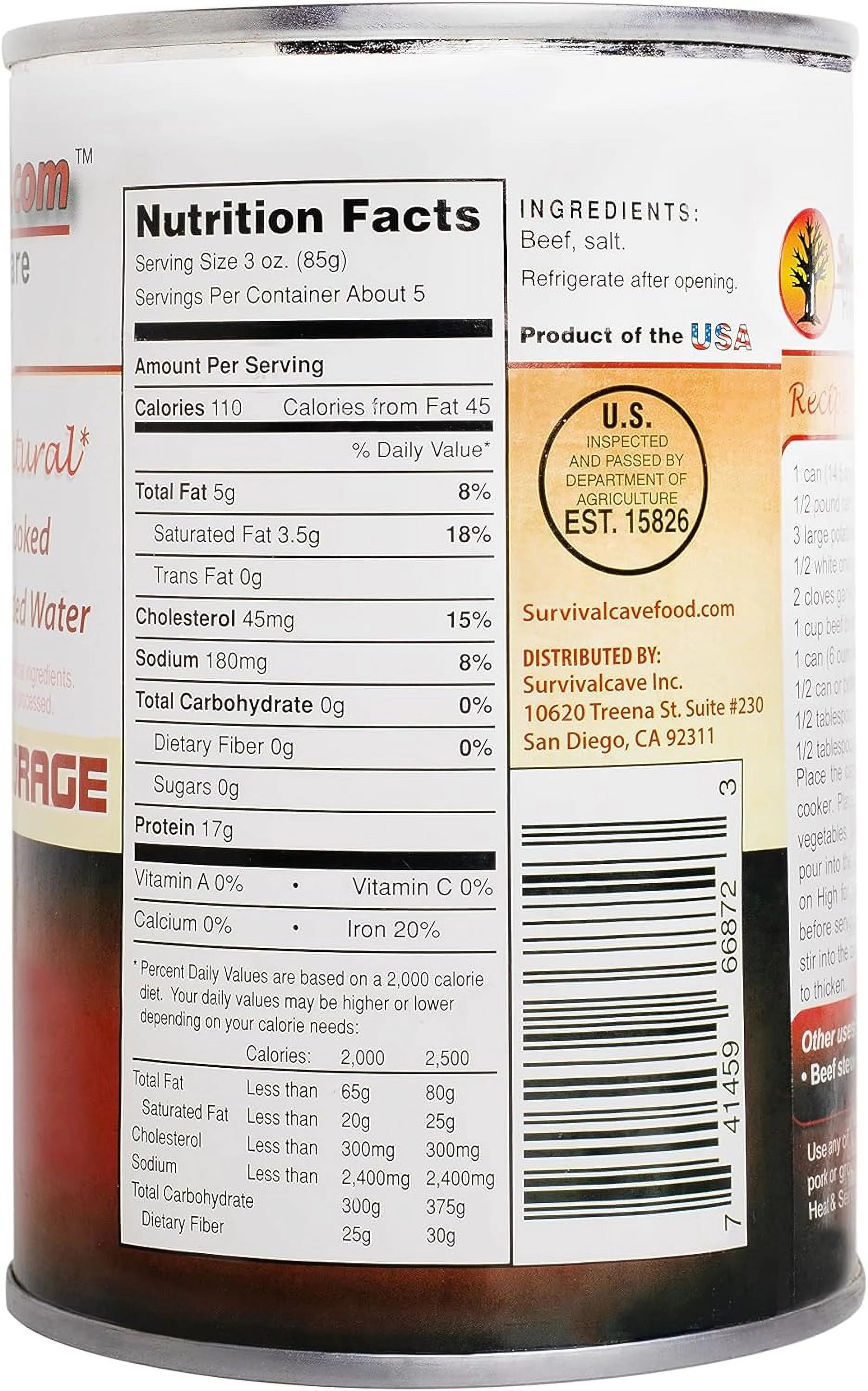 12 - 14.5oz Canned Beef K473311