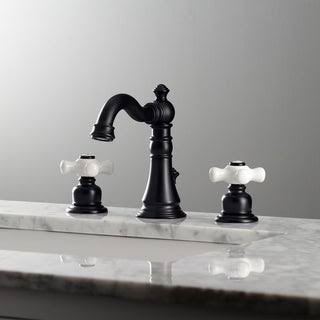 Matte Black Widespread Bathroom Faucet C5897