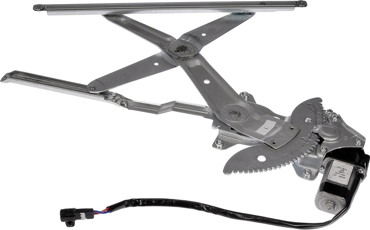 Front Driver Side Power Window Motor and Regulator Assembly Black Pack of 2 W124522