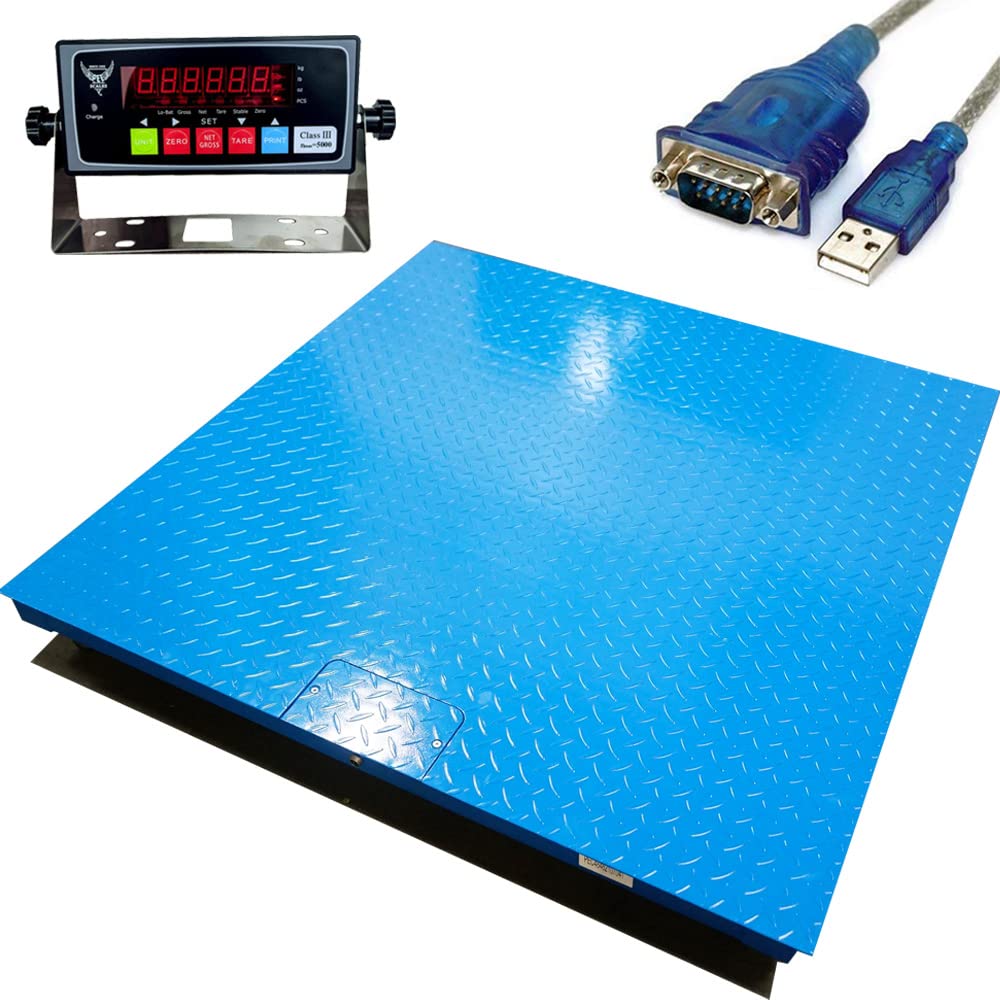 Heavy Duty Industrial Pallet Floor Scale with Digital Display Indicator (24x24) F693803
