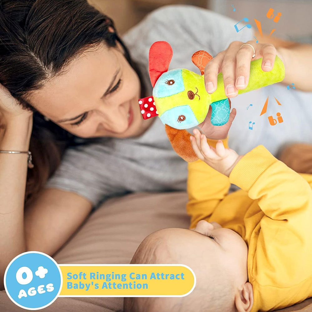 Baby Rattles 3 Pack Soft Rattle Sensory Toys Stuffed Animals Hand Grip Set Early Educational Toy with Sound R5976