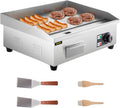 22" Commercial Electric Griddle, 1600W Flat Top Grill, Stainless Steel Countertop Griddle with Drip Hole E11477
