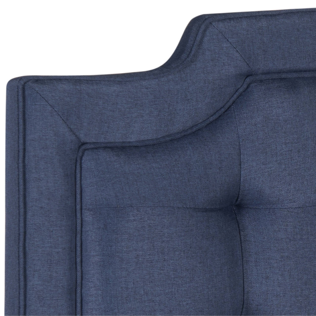 Navy Tufted Linen Full Headboard N95026
