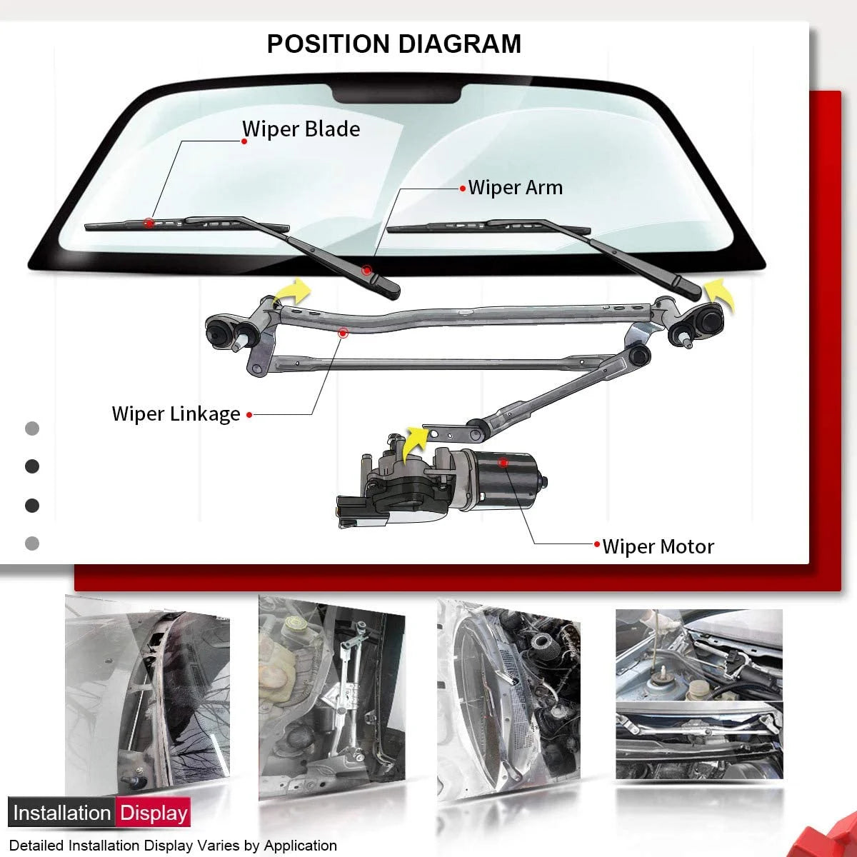 Front Windshield Wiper Transmission Linkage N1457