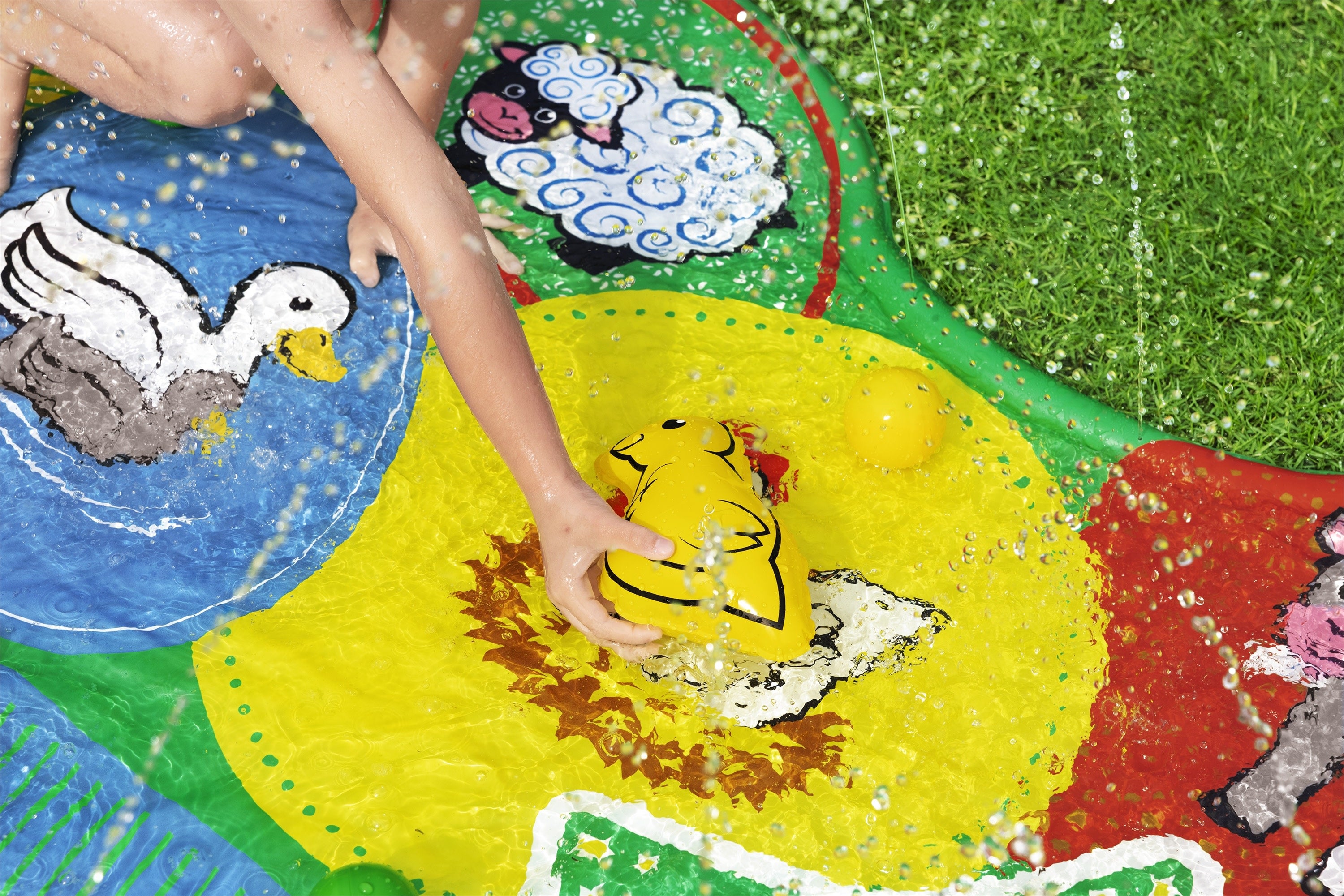 Multicolor Toddler Sprinkler Splash Pad 65 in. x 44 in. K729403