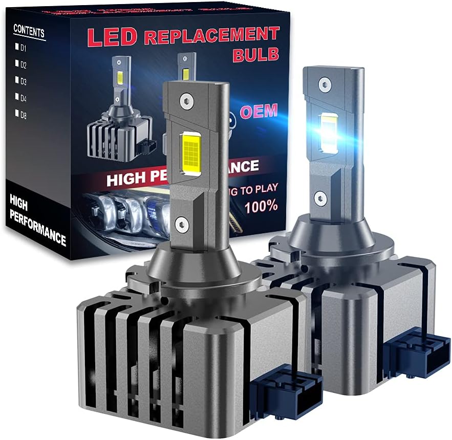 45W 4000LM 6500K White LED Headlight Bulbs Pack of 2 V6143