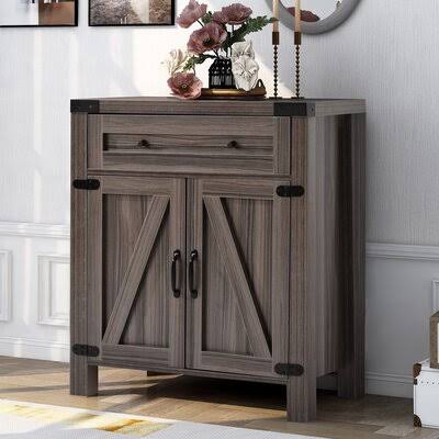 Antique Gray 2-Door Accent Cabinet N263940