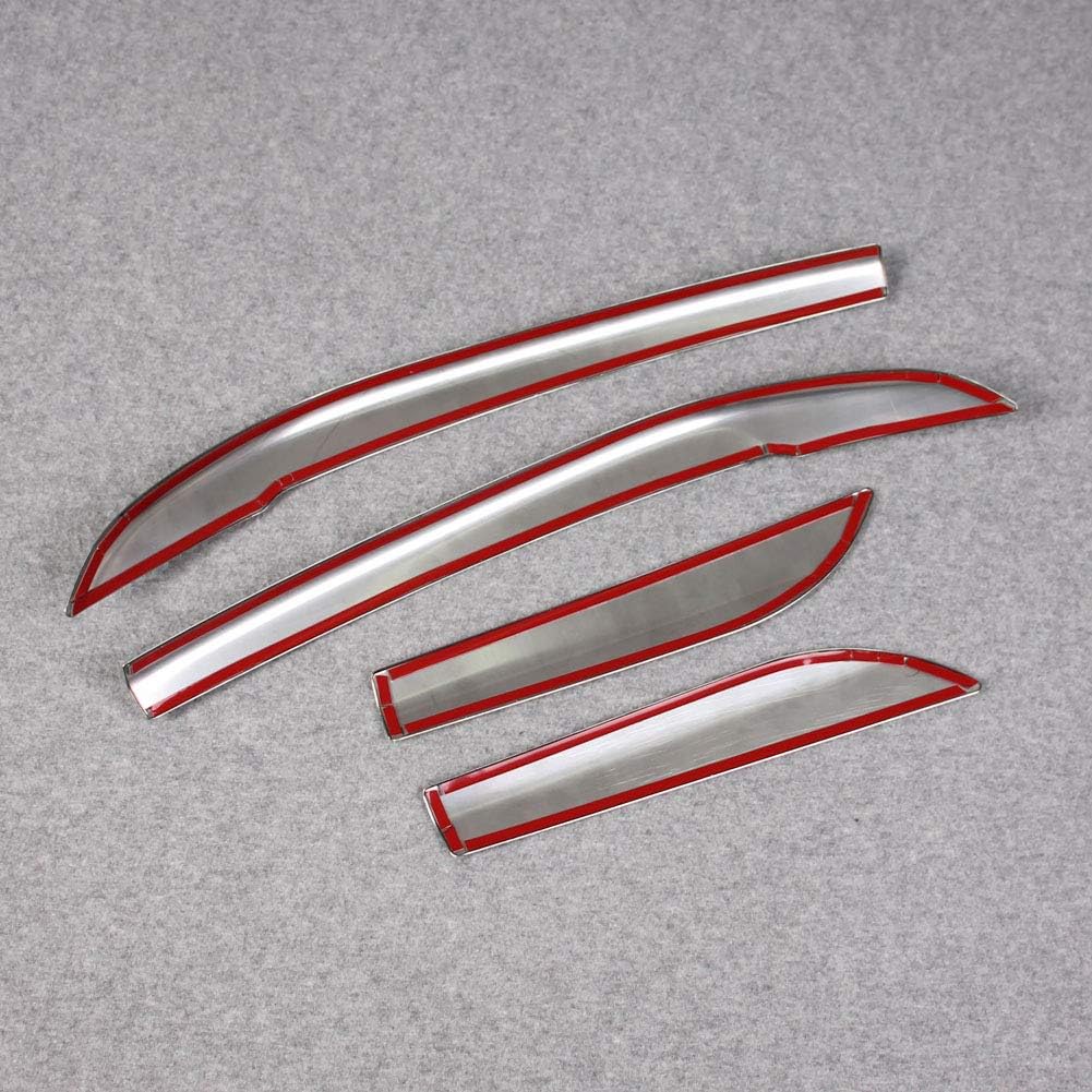 Front+Rear Bumper Corner Protection Cover Trims Stainless Steel Pack of 2 C6304