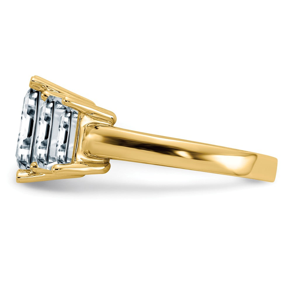 14K Yellow Gold Moissanite Octagon Ring M900182