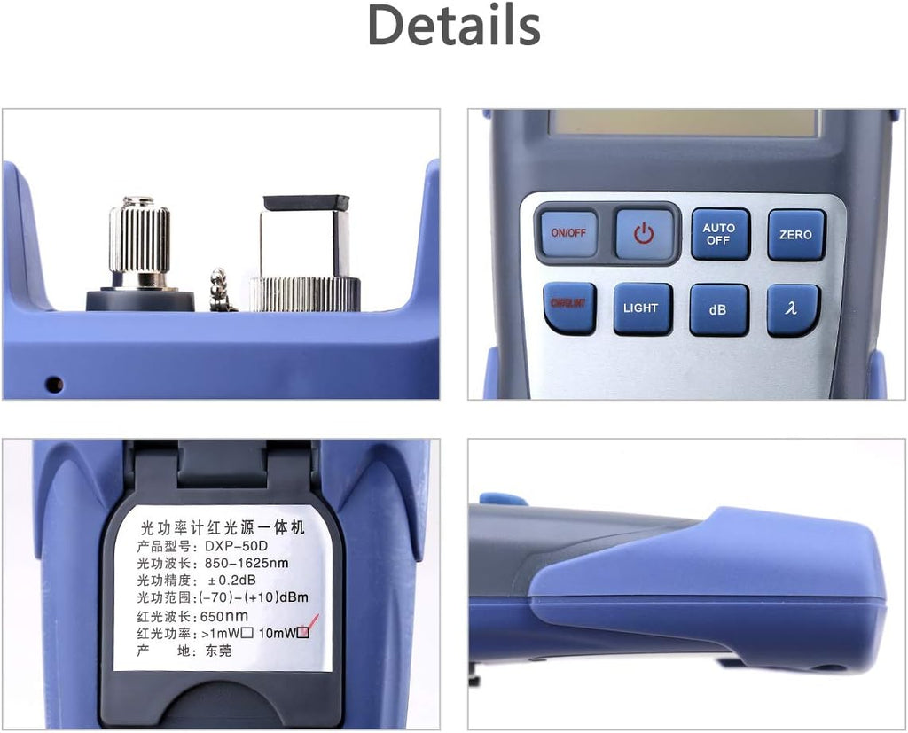 Fiber Optical Power Meter with SC and FC Connector and Visual Fault Locator P855