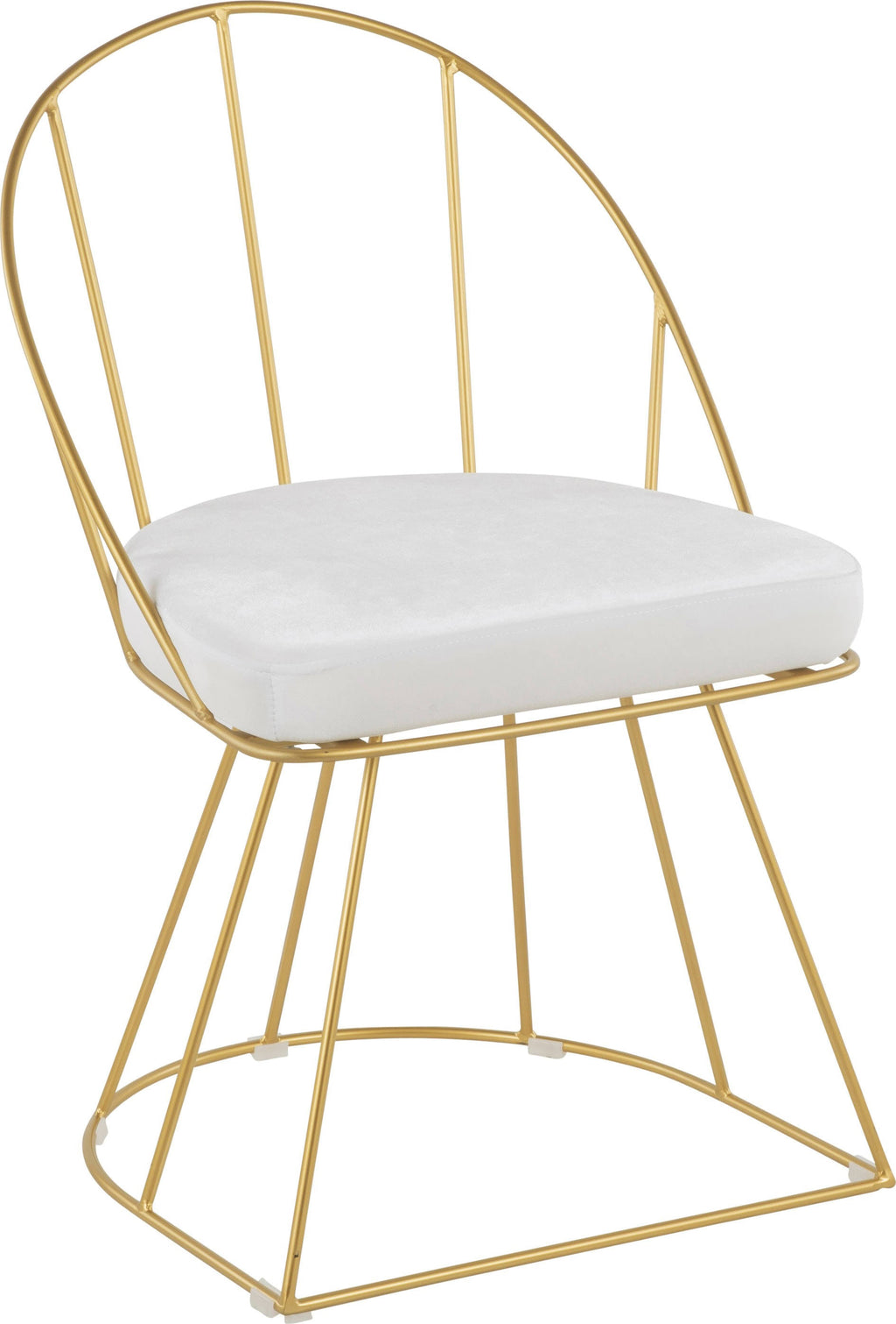 Gold and White Velvet Dining Chair (Set of 2) K848121