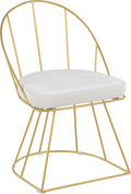 Gold and White Velvet Dining Chair (Set of 2) K848121