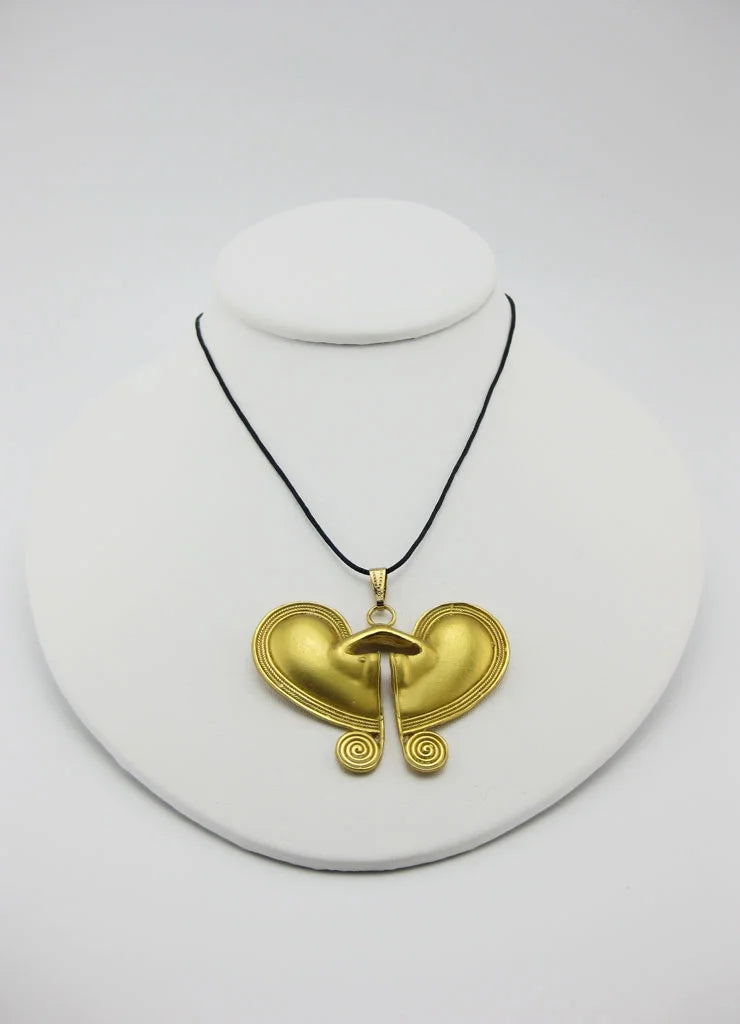 24k Gold Plated Butterfly Pendant Necklace J179