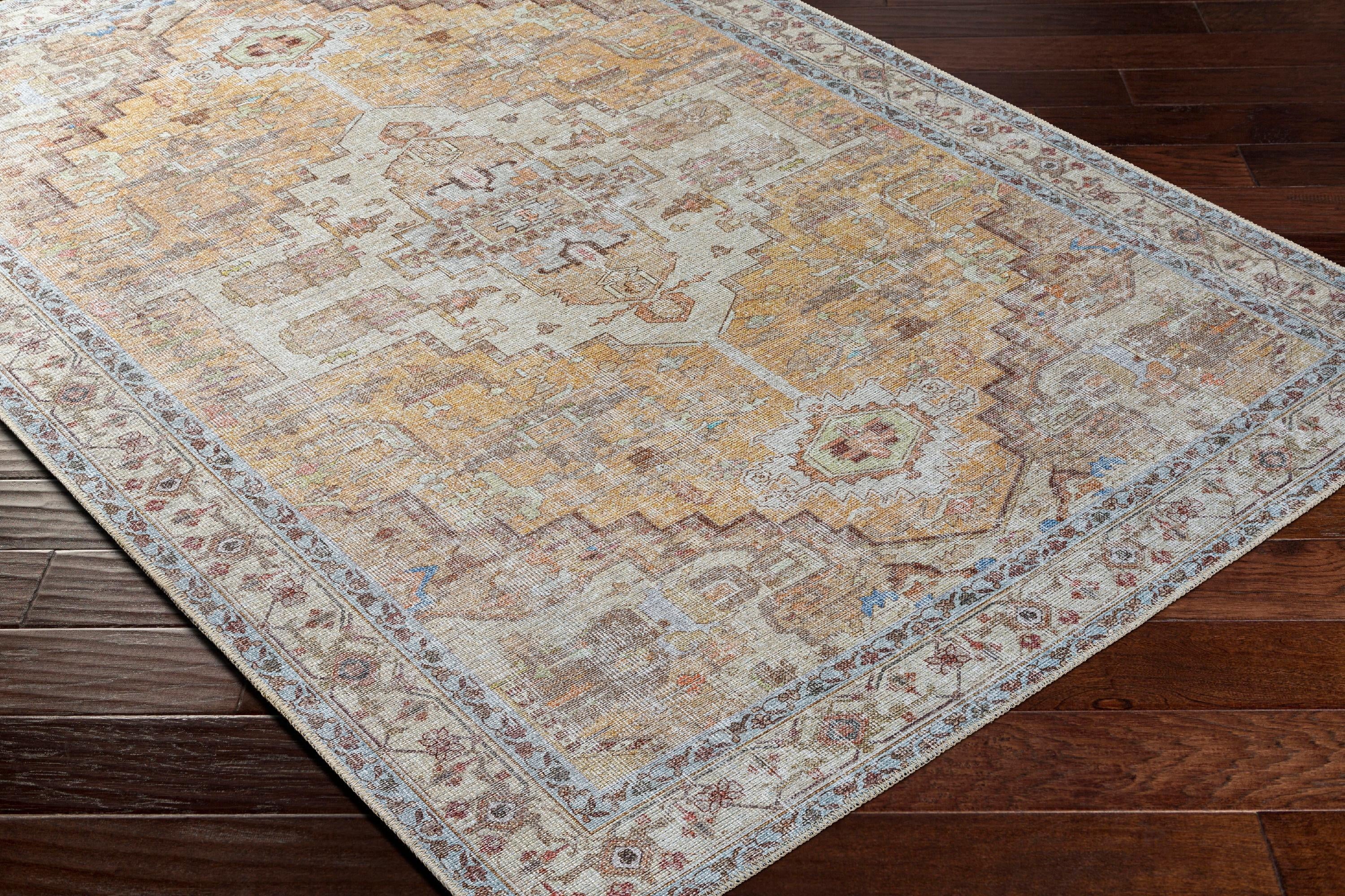 Pale Orange 2x3 Washable Area Rug T311681