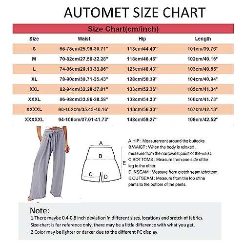 Linen Wide Leg Pants with Pockets V534