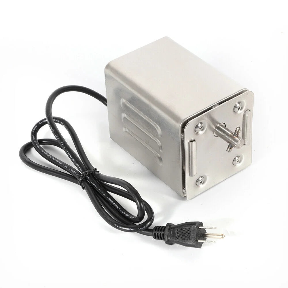 15W Electric BBQ Rotisserie Grill Motor 40kg Load 110V Silver R28891