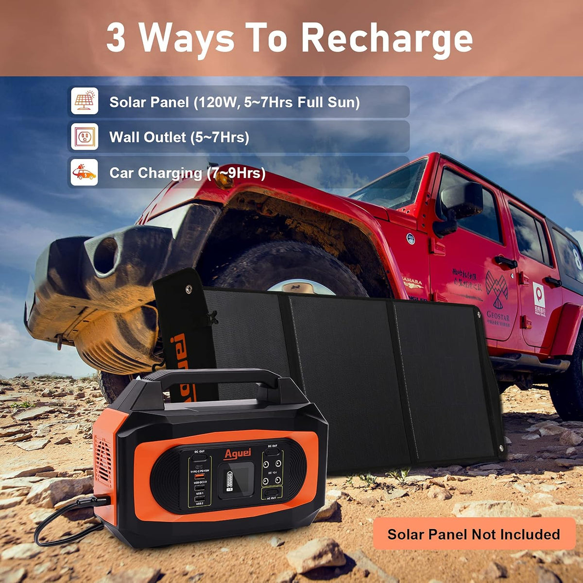380Wh 400W AC Outlets Portable Power Station P9957