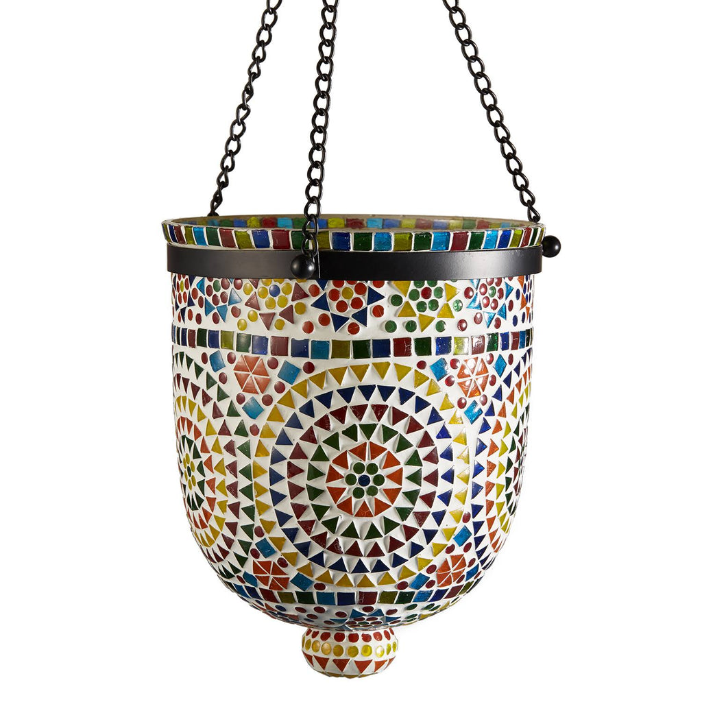 Multi-Color Mosaic Hanging Lantern D703