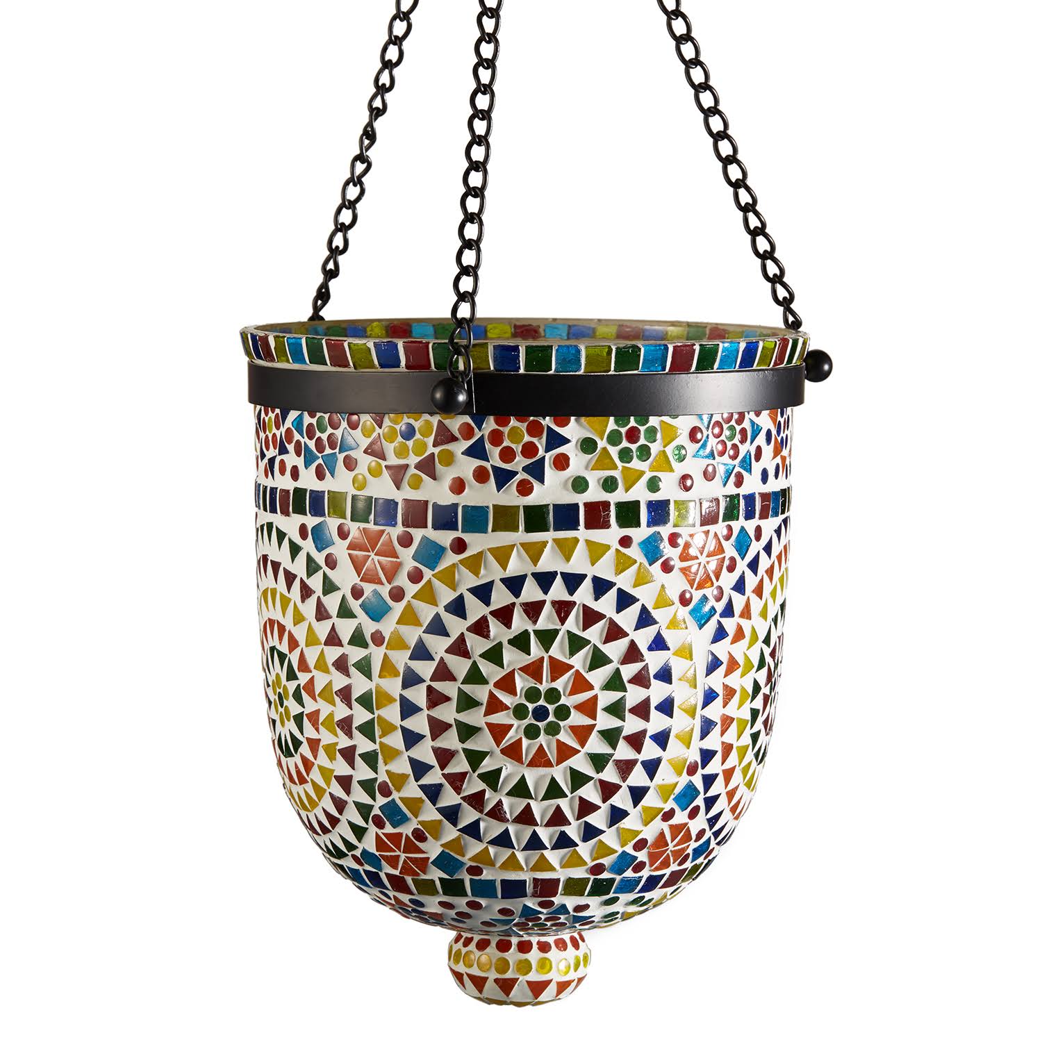 Multi-Color Mosaic Hanging Lantern D703