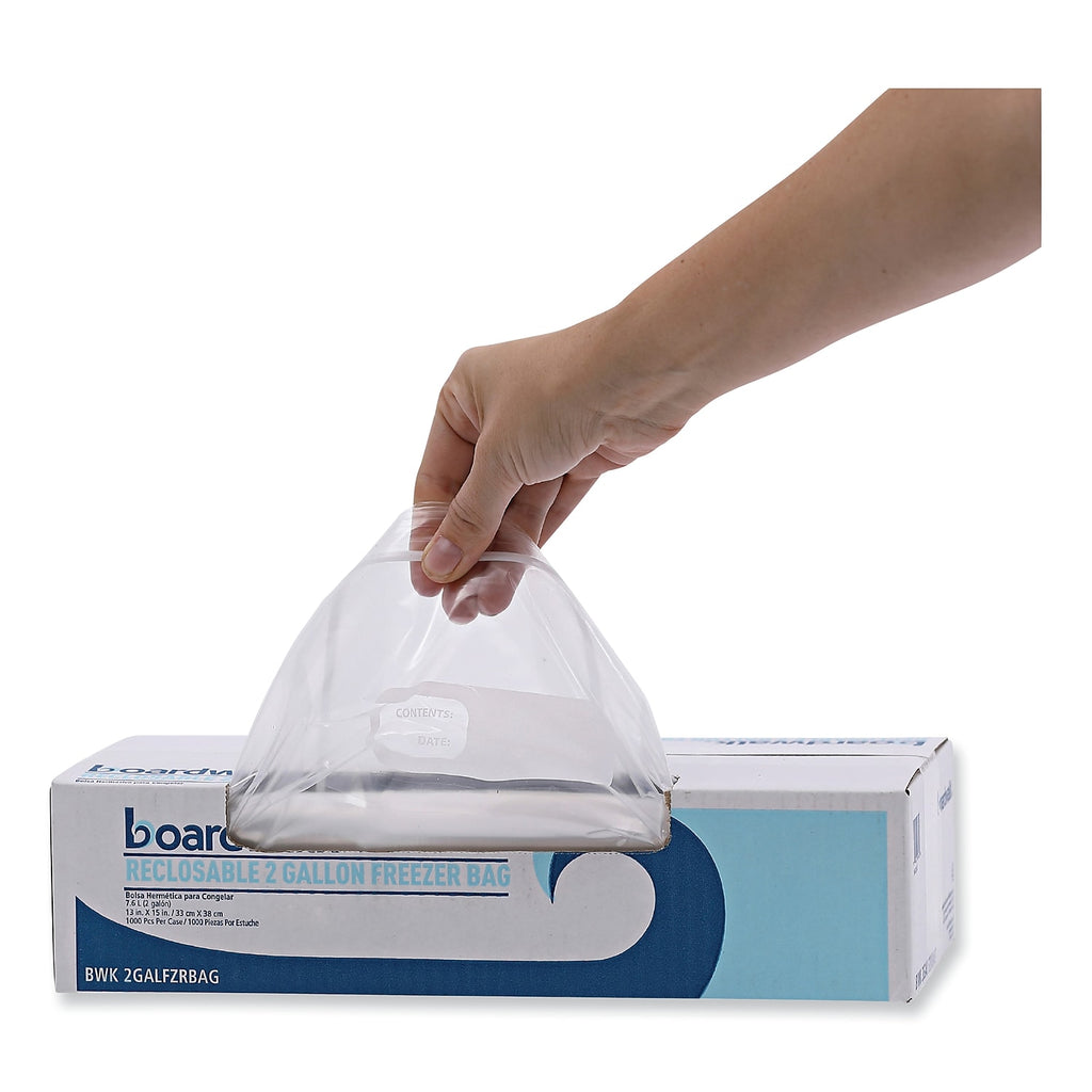 Reclosable Food Storage Bags, 2 gal, Clear, 100/Box V307