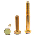 Hex Cap Screw Coarse Thread Alloy Steel Yellow Zinc Plated B35929