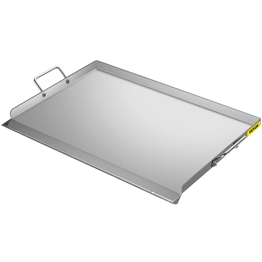 Stainless Steel Flat Top Griddle with 2 Handles S5863