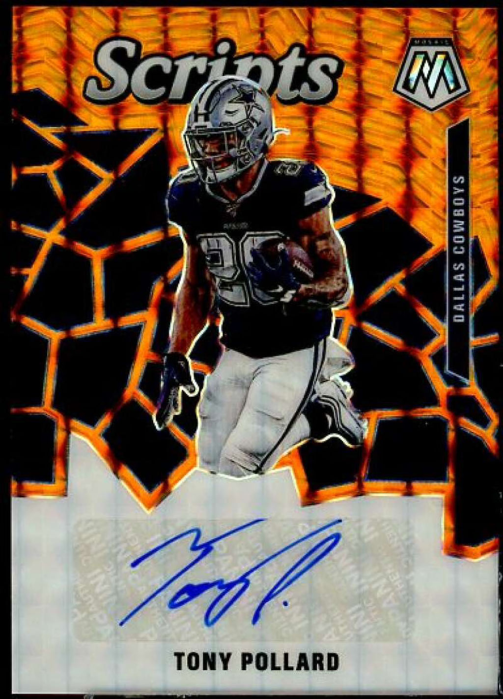 2020 Panini Mosaic Scripts Orange Card #25 H943691