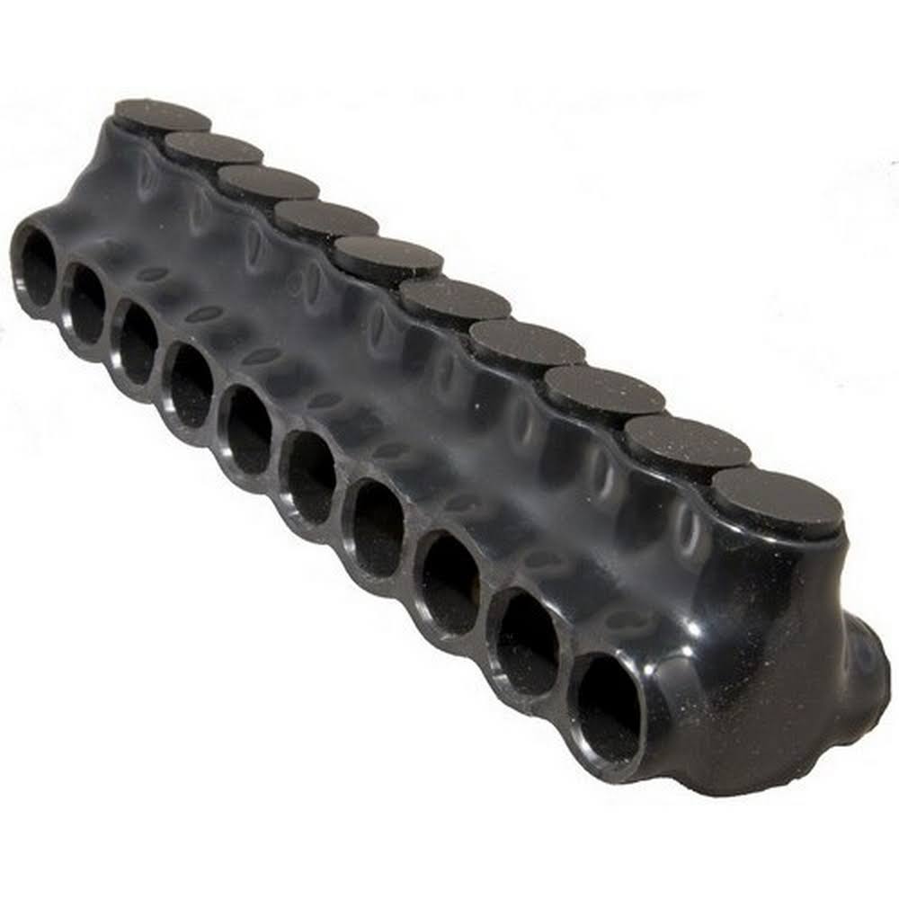 Black Insulated Multi-Cable Connector, Dual Entry 10 Ports H7514