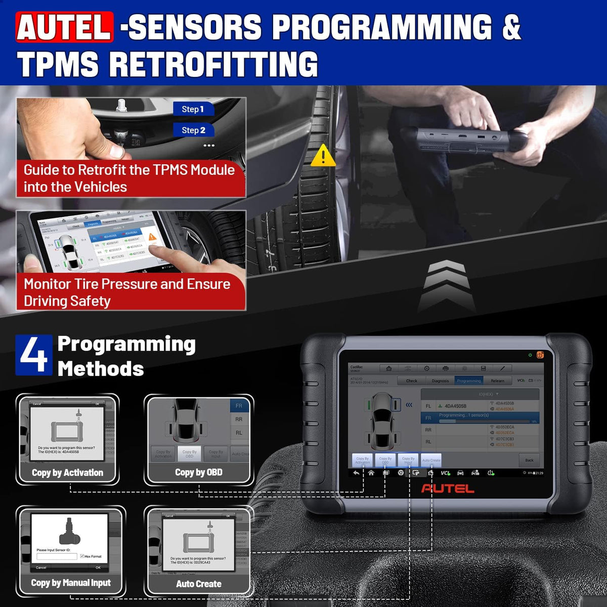 Autel MaxiCOM MK808TS Pro Diagnostic Scan Tool with Full TPMS Services F28424