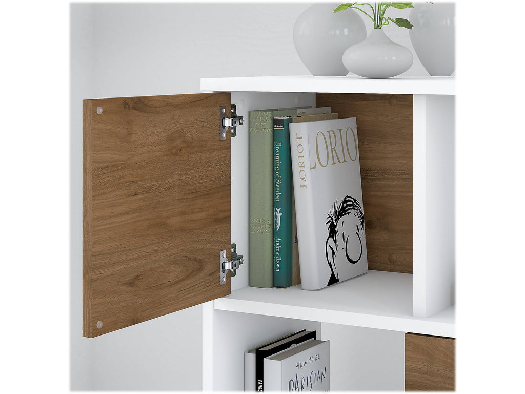 White and Fresh Walnut 6-Cube Organizer Q858883
