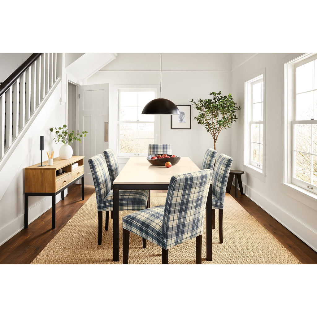 Modern Side Chair in Flint Cement Grey Fabric M656054