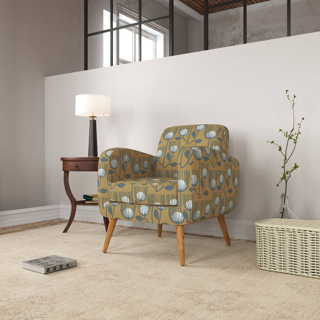 Navy Blue Modern Arm Chair O8174