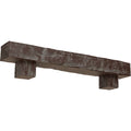 Aged Pecan Faux Wood Fireplace Mantel Kit with Corbels R116