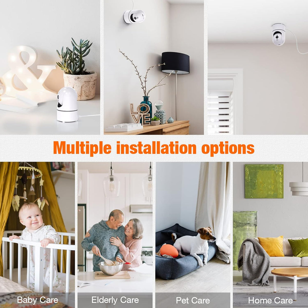 2K Indoor WiFi Security Camera with Two-Way Audio, IR Night Vision, Pack of 2 L677890