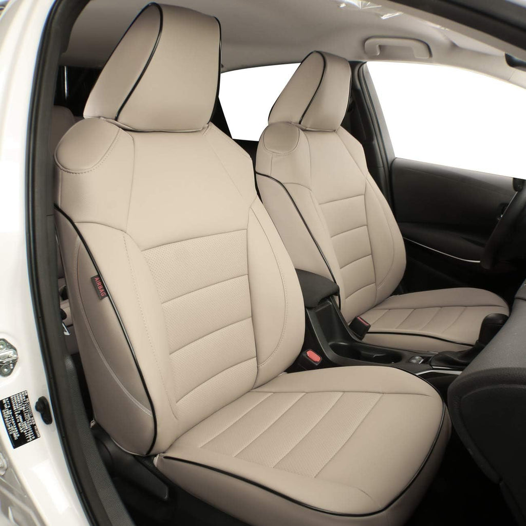 Beige Leatherette Car Seat Covers for Toyota Corolla Cross F244381