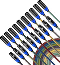 Nylon Braided XLR Male to Female Microphone Cable 25ft 10Pack O194