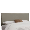 Gray Linen Headboard with Pewter Nailbuttons A1673
