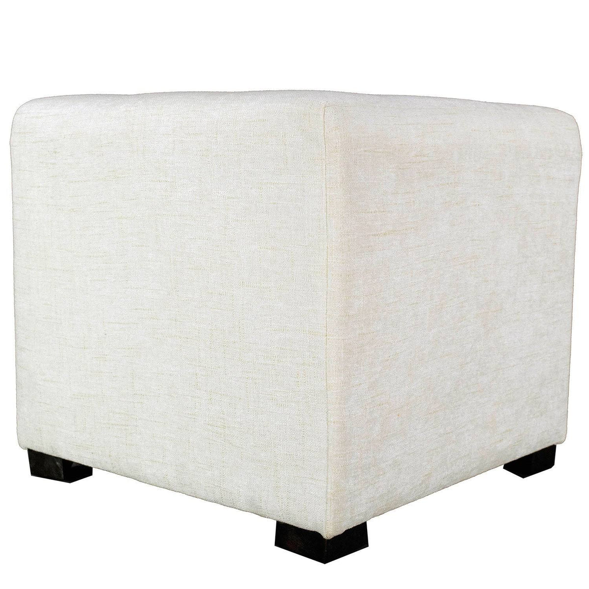 Black 4-Button Tufted Square Ottoman X77466