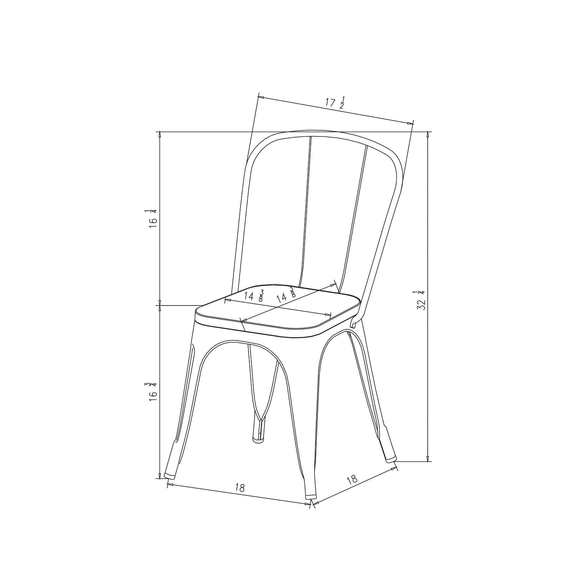 Black High Back Dining Chair Set of 2 W10150