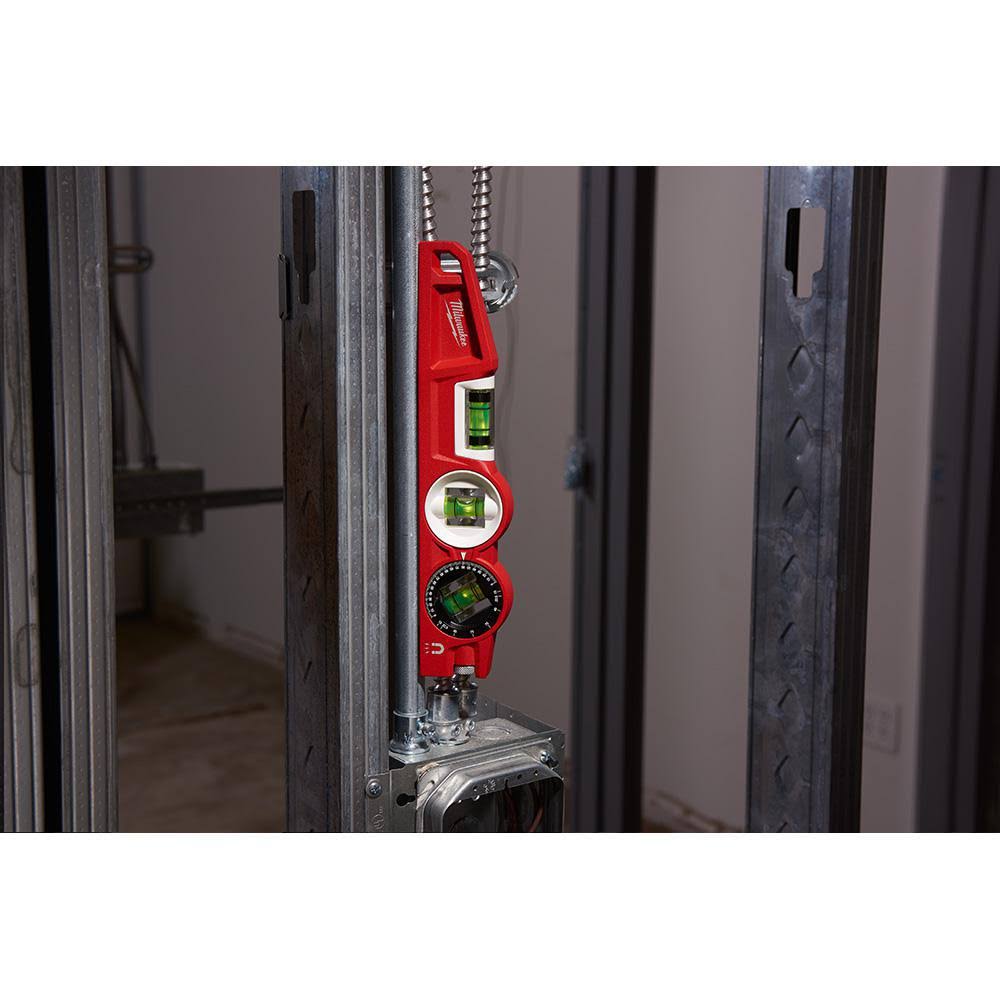10 in. 360-Degree Locking Die Cast Torpedo Level with 25 ft. Stud Tape Measure J3481