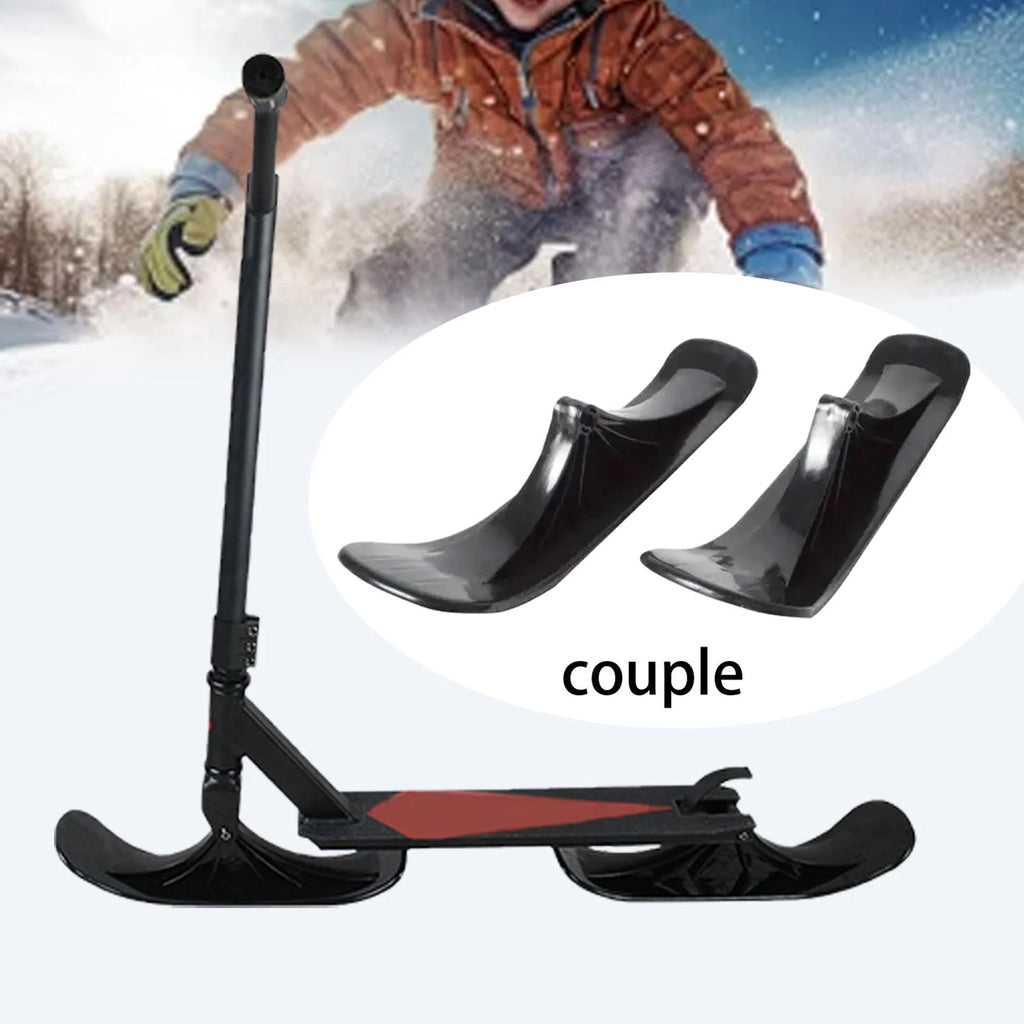 2Pcs Snow Sledge Board Set Ski Plate Bike Snowboard D359