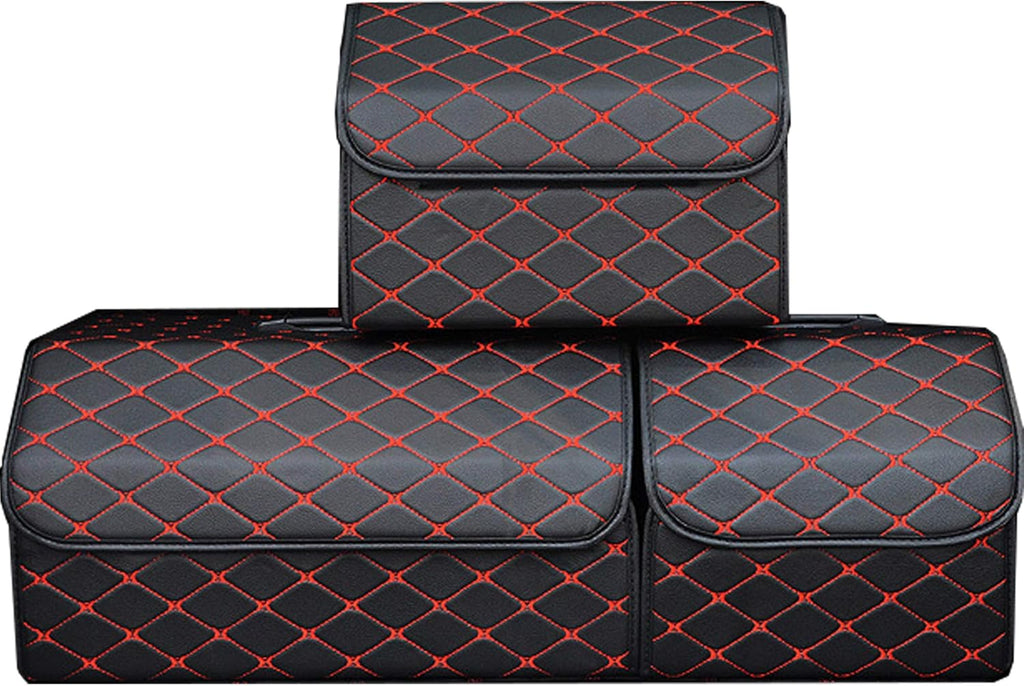 Black Waterproof PU Leather Car Organizer - Pack of 2 P79948