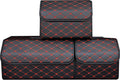 Black Waterproof PU Leather Car Organizer - Pack of 2 P79948