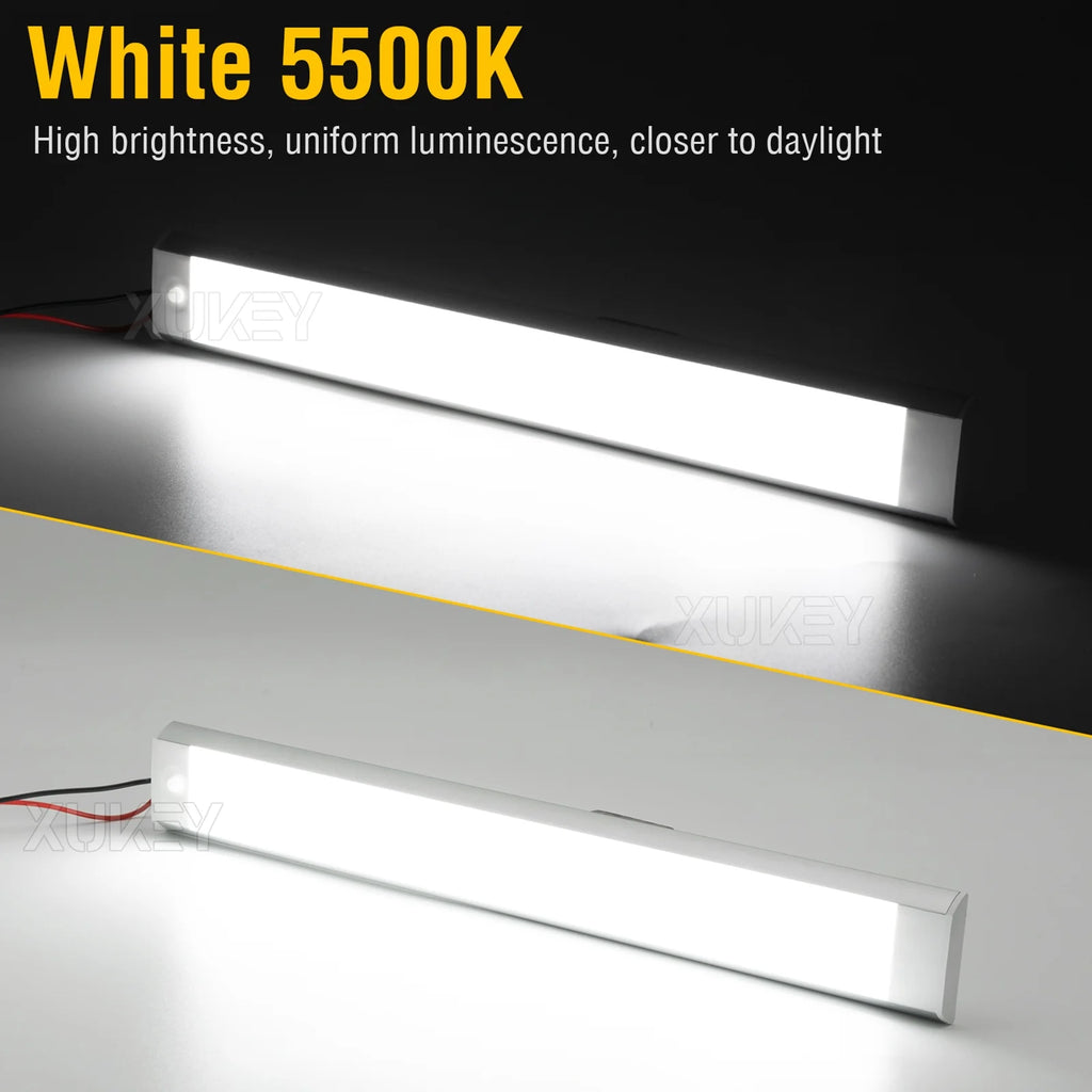 4pc RV Car Interior Led Ceiling Lights Strip Bar Boat Camper Trailer 10W Bright White X259