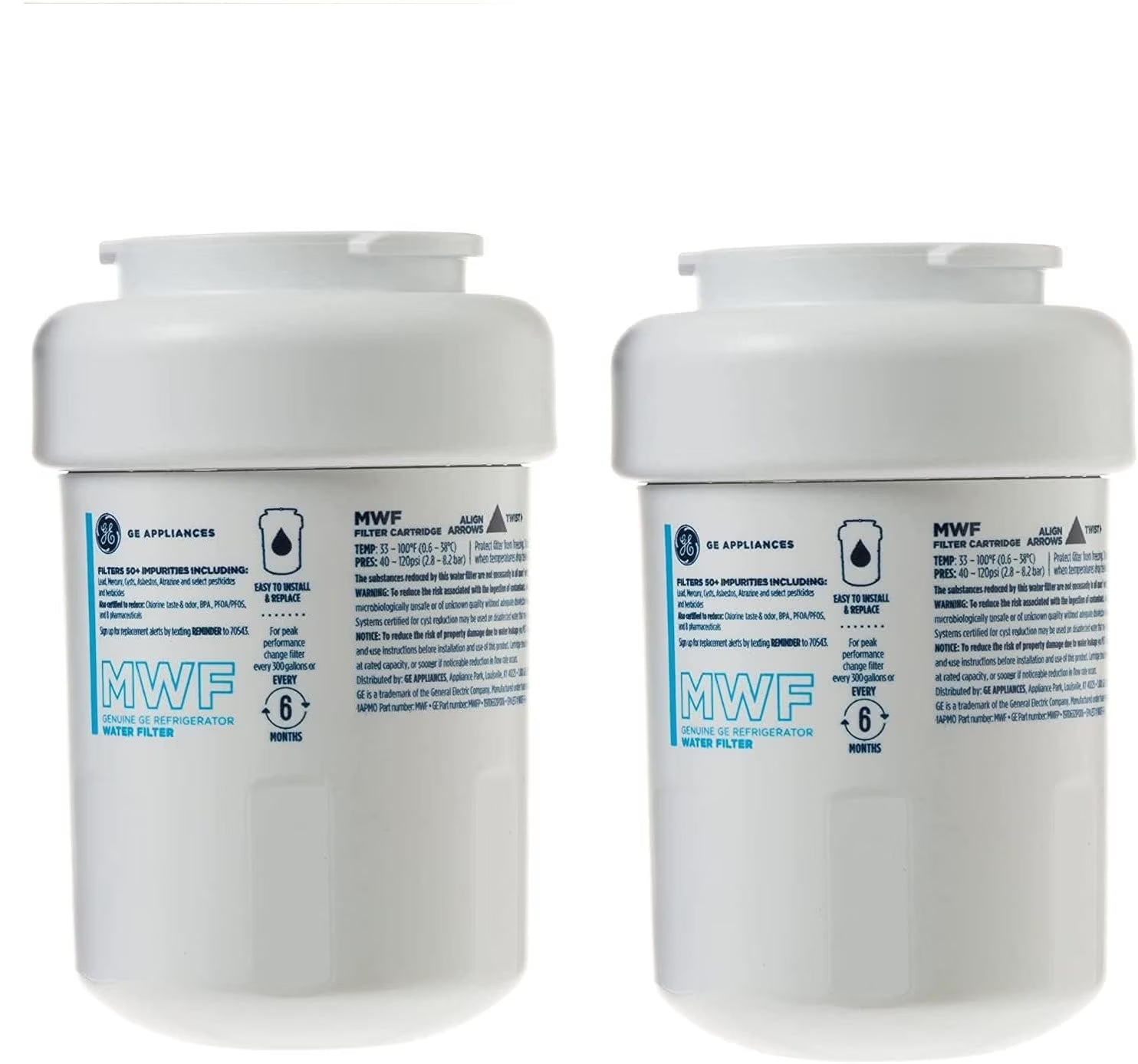 2Pack Refrigerator Water Filter D542991