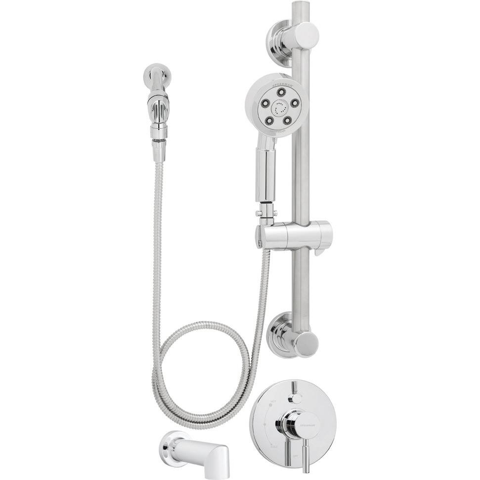 Neo Brushed Nickel Shower and Tub Combination Q2821