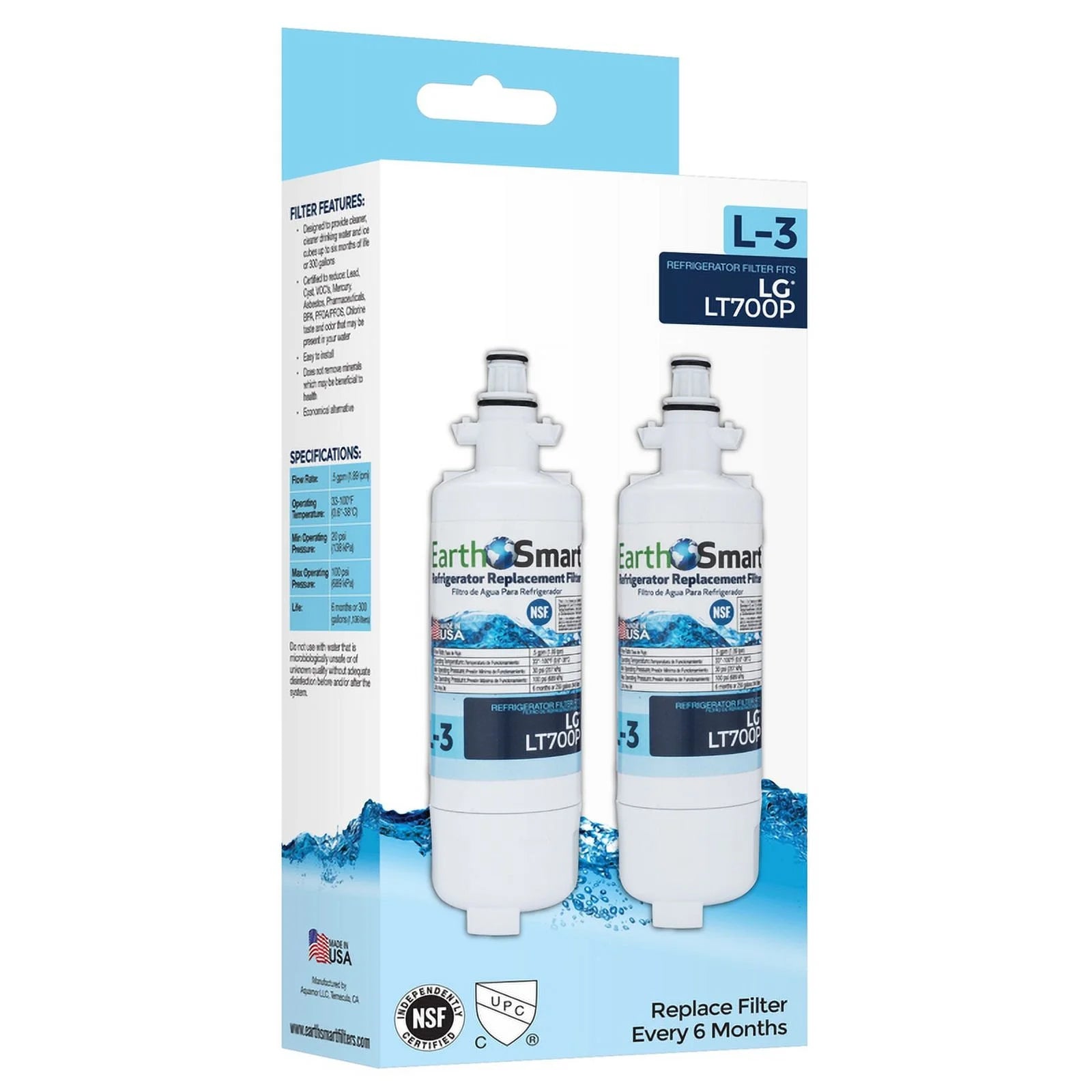 Replacement Filter for Refrigerators, 300 gal I431