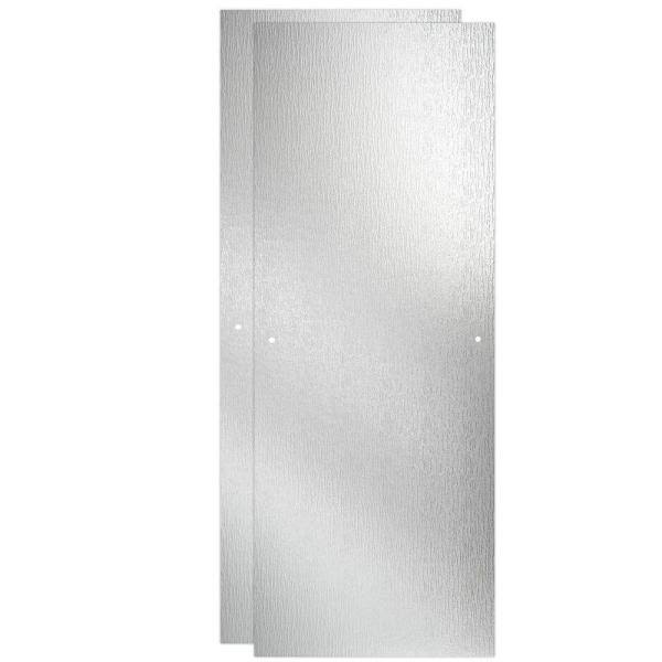 Semi-Frameless Sliding Shower Door in Chrome with Rain Glass M5338